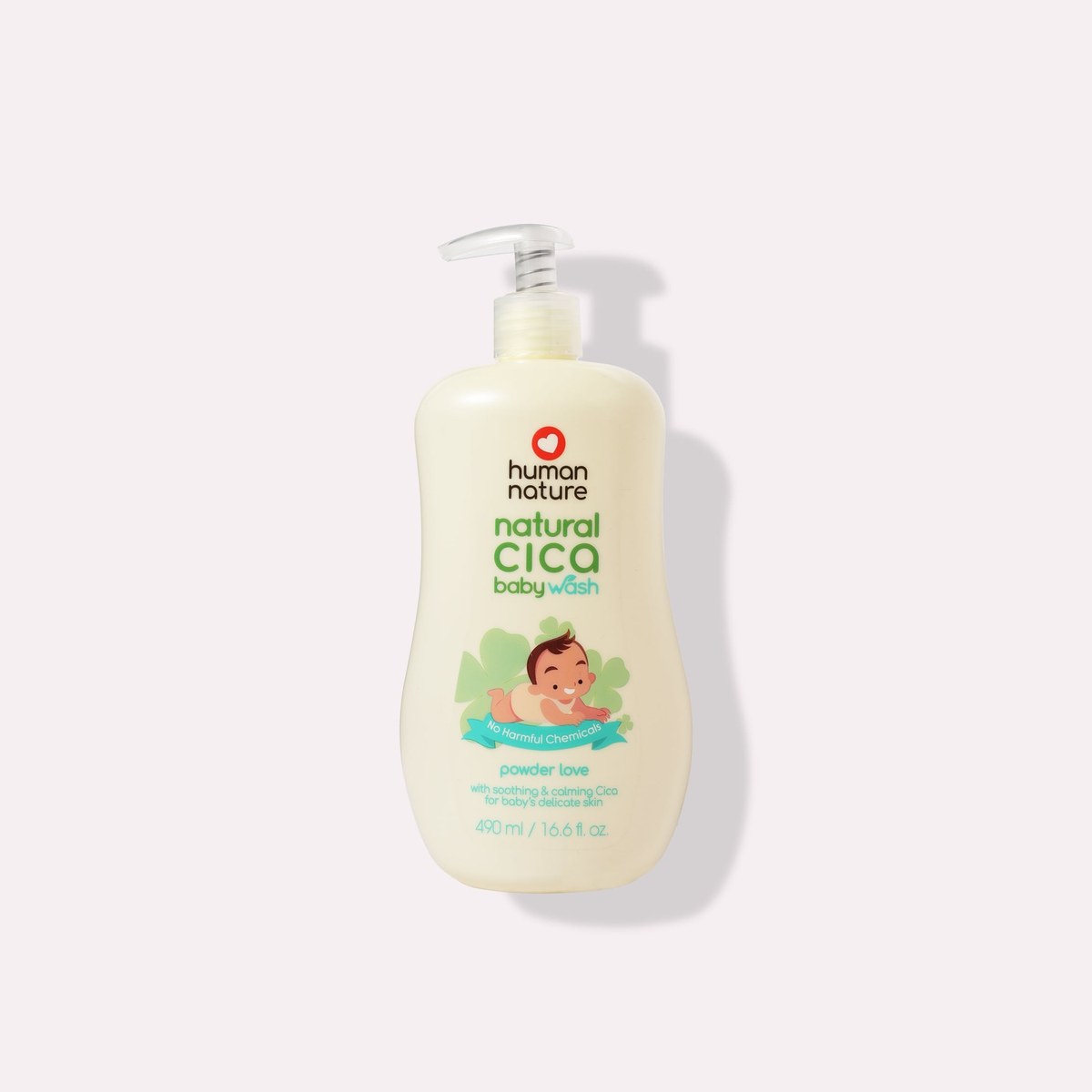 Human Nature Natural Cica Baby Wash 490 ml Powder Love Scent