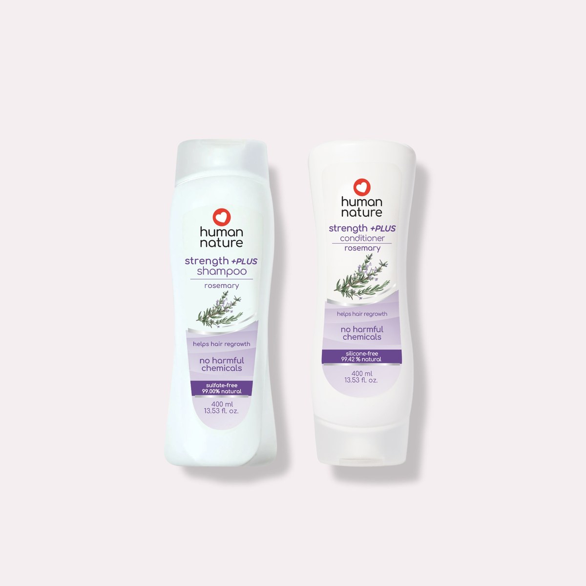 Human Nature 400 ml Strength +PLUS Shampoo + 400 ml Strength +PLUS Conditioner