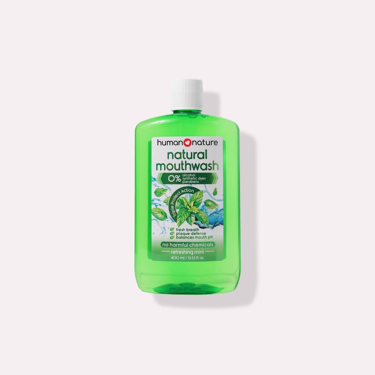 Human Nature Natural Mouthwash 400 ml Refreshing Mint Flavor