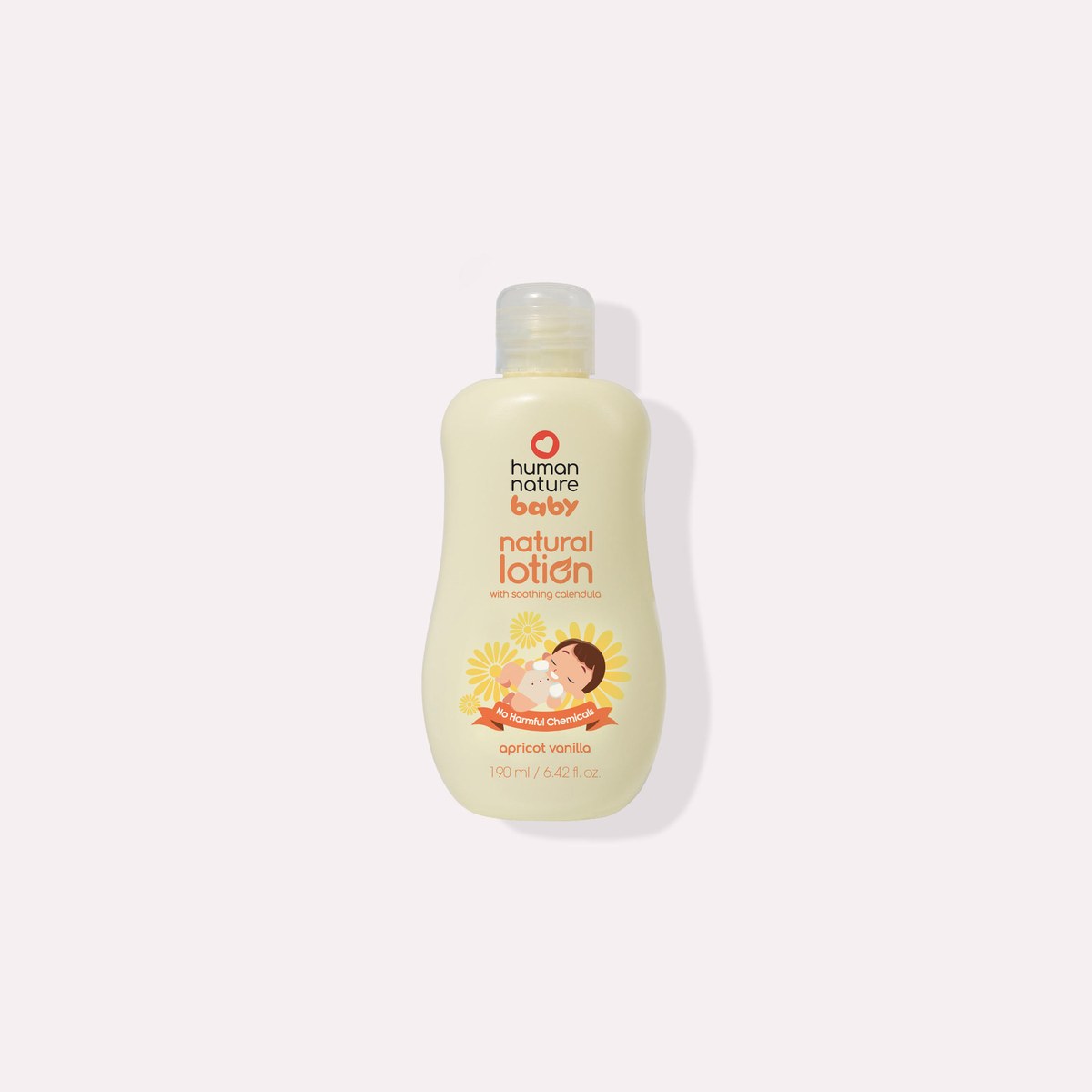 Human Nature Natural Baby Lotion - Calendula 190 ml Apricot Vanilla Scent