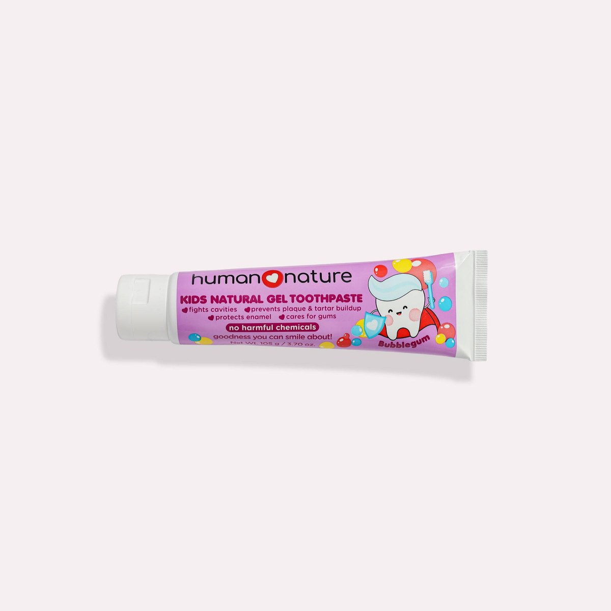 Human Nature Kids Natural Gel Toothpaste 105 grams Bubblegum Flavor