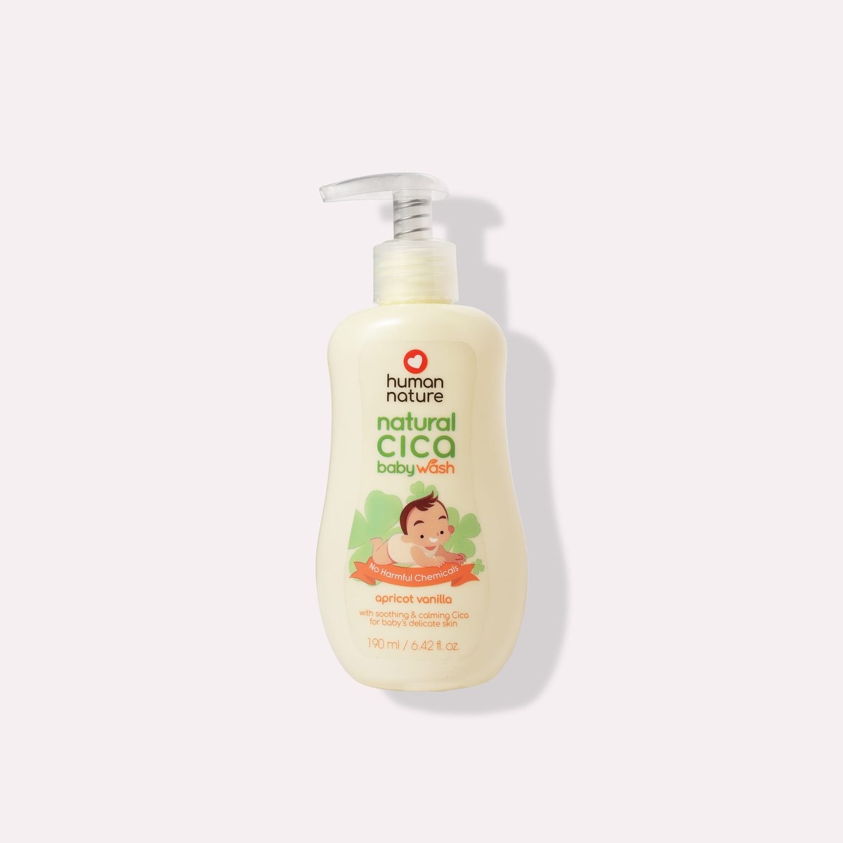 Human Nature Natural Cica Baby Wash 190 ml Apricot Vanilla Scent