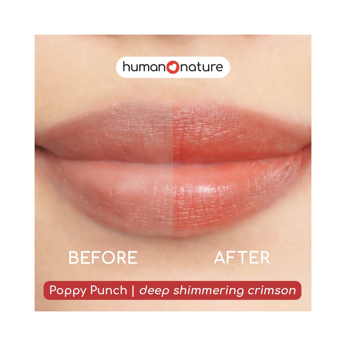 Human Nature Tinted Lip Balm 4.4 grams Poppy Punch Shade