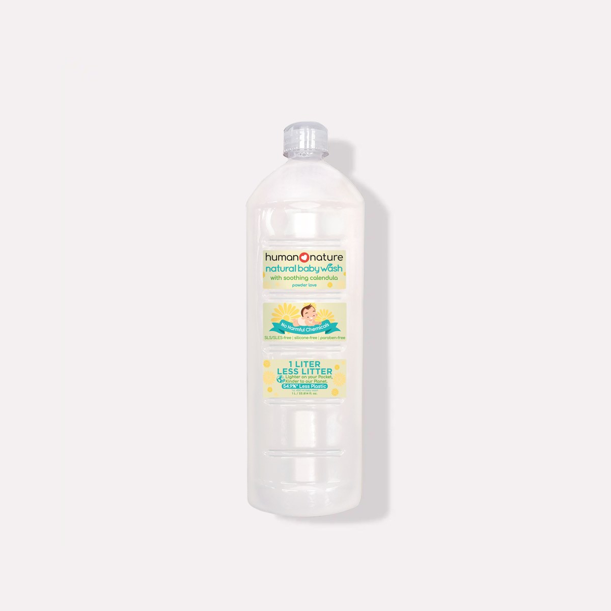 Human Nature Natural Baby Wash - Calendula 1 L Powder Love Scent