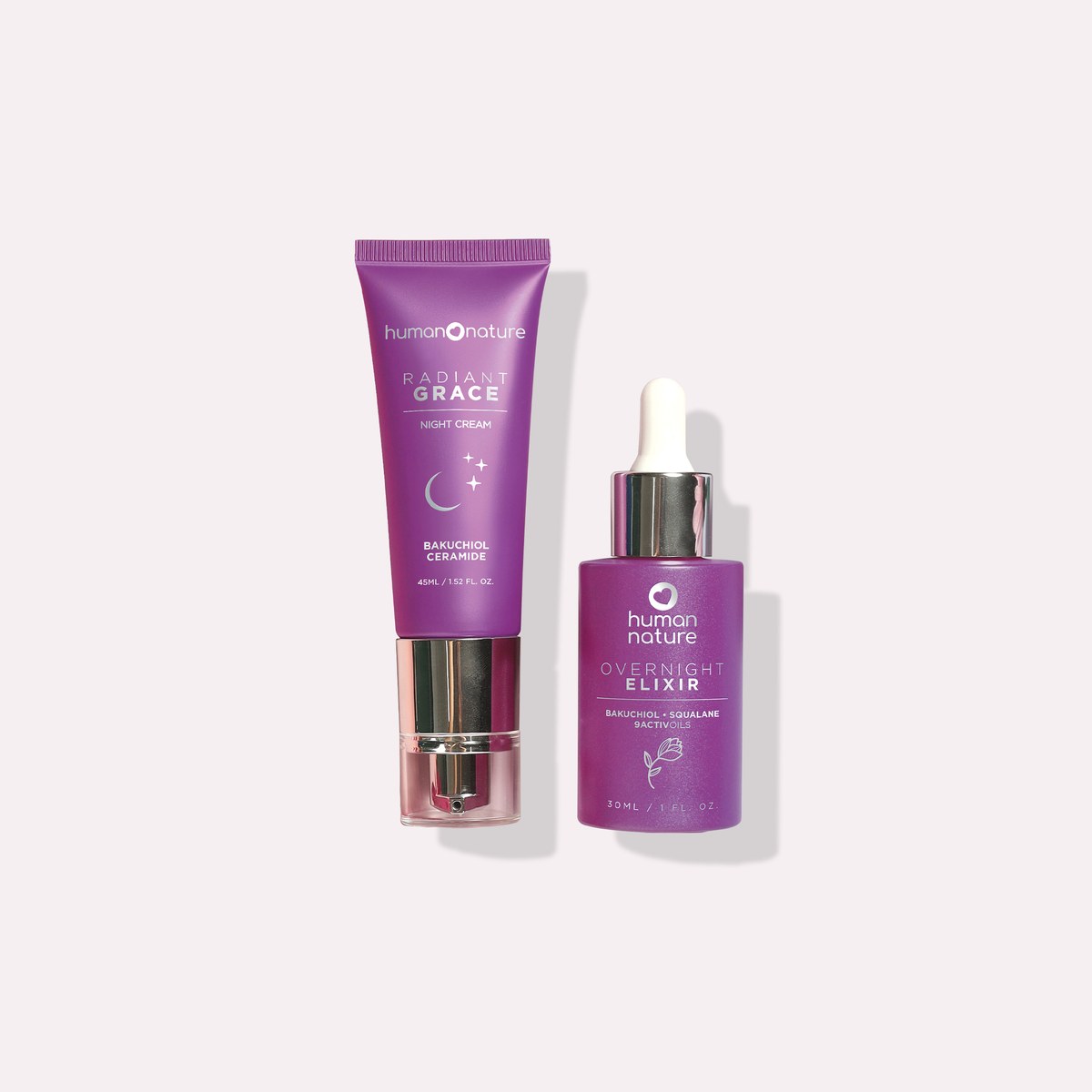 Human Nature Overnight Elixir and Radiant Grace Night Cream