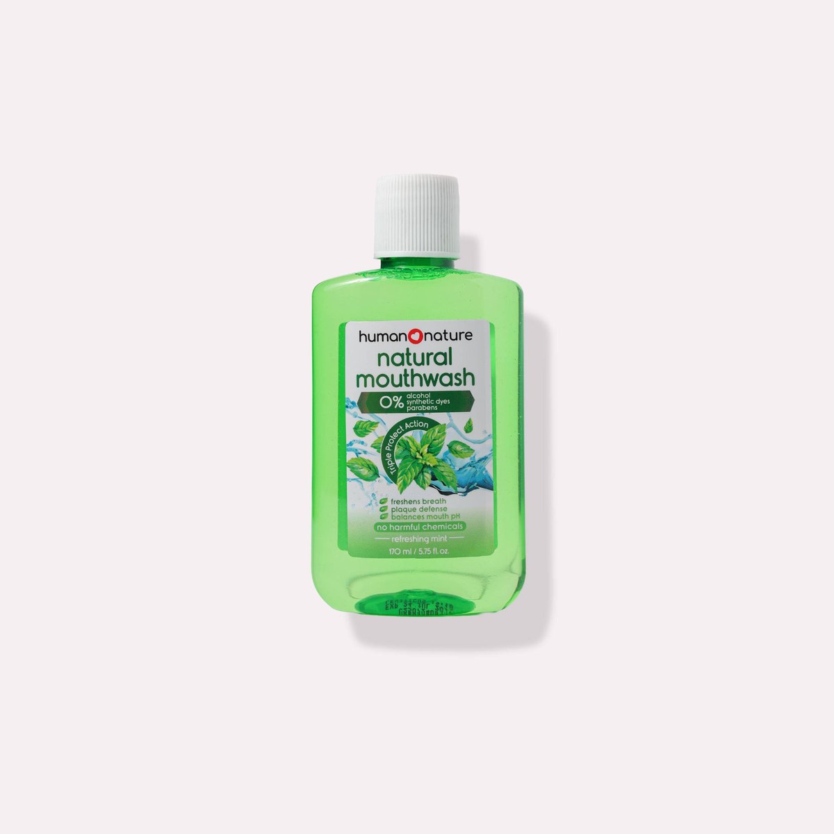 Human Nature Natural Mouthwash 170 ml Refreshing Mint Flavor