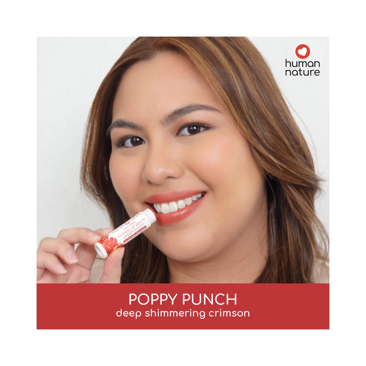 Human Nature Tinted Lip Balm 4 grams (Old pkg) Poppy Punch Shade
