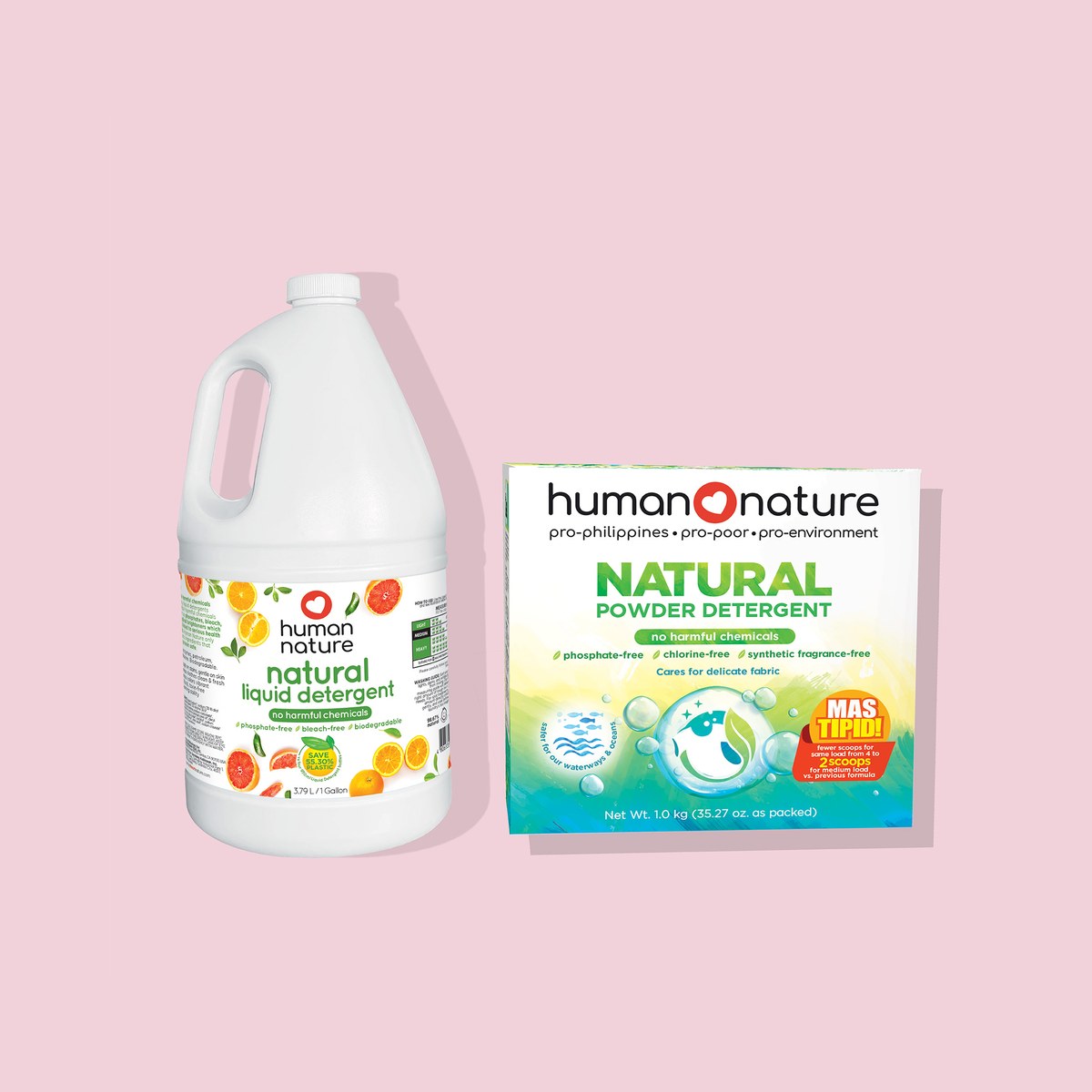 Human Nature 1 Gallon Natural Liquid Detergent + 1000 grams Natural Powder Detergent
