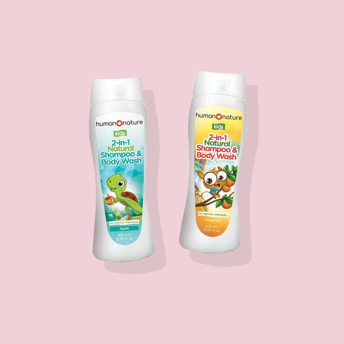 Human Nature 400 ml Kids Shampoo & Body Wash Tangerine + Apple Scent