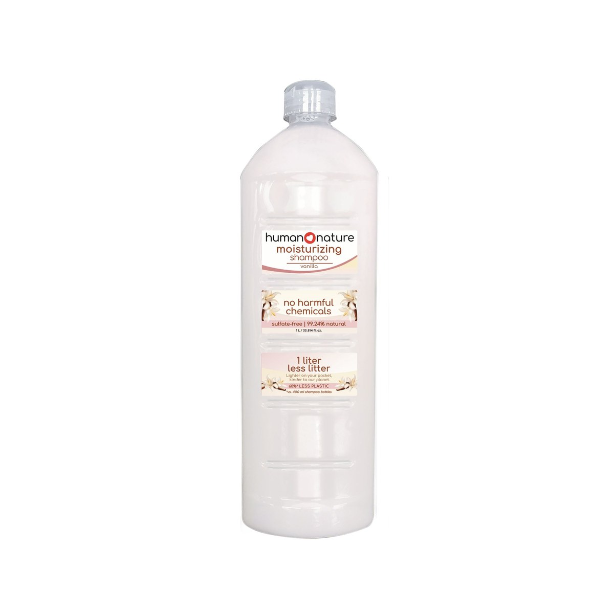 Human Nature Natural Moisturizing Shampoo 1 L Lush Vanilla Scent