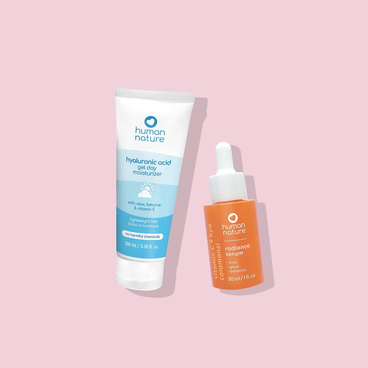 Human Nature 30 ml Vitamin C Serum + 100 ml Hyaluronic Day Moisturizer