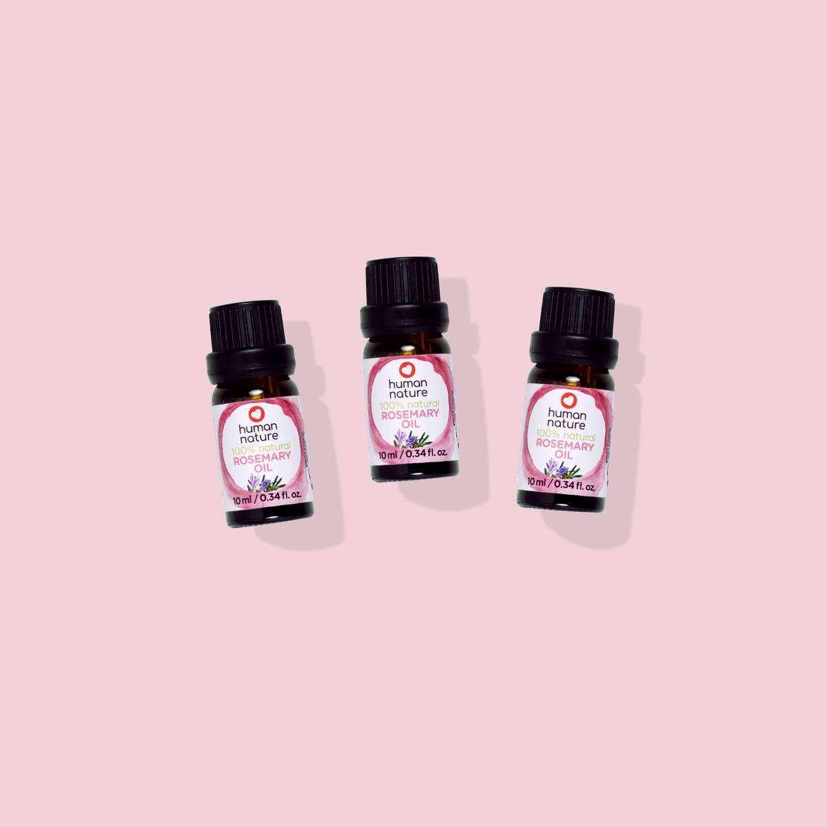 Human Nature 3x 10 ml Natural Rosemary Oil Rosemary Scent