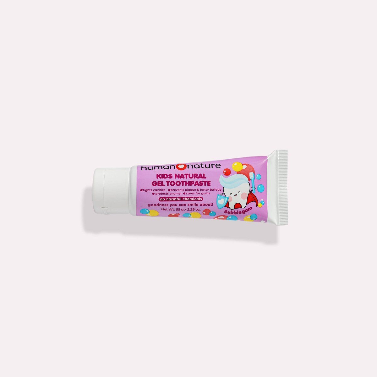 Human Nature Kids Natural Gel Toothpaste 65 grams Bubblegum Flavor