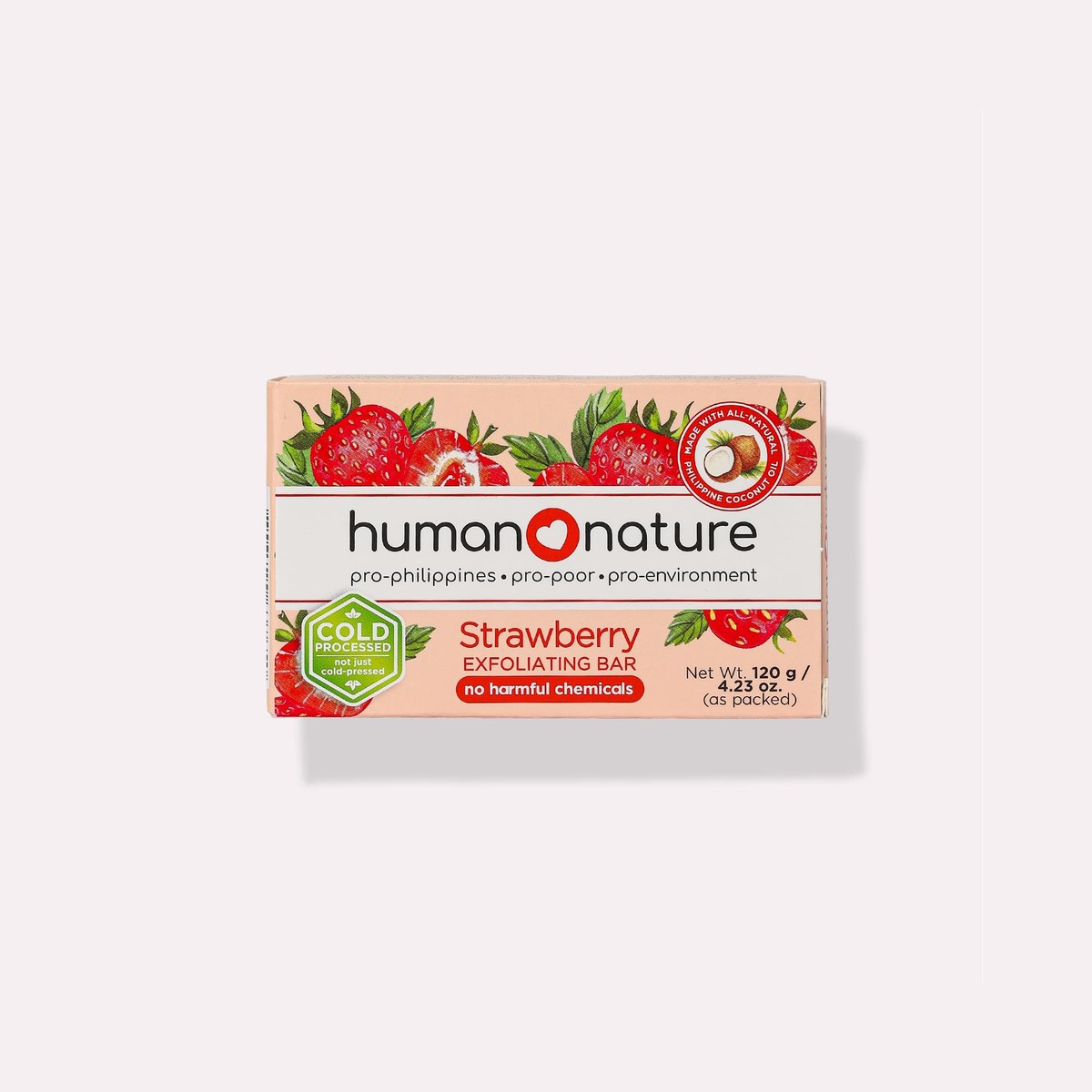 Human Nature Exfoliating Bar 120 grams Strawberry Scent