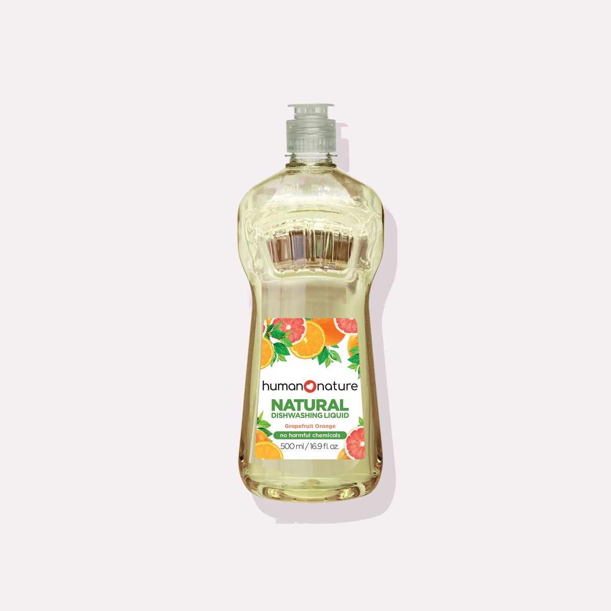 Human Nature Natural Dishwashing Liquid 500 ml Grapefruit Orange Scent