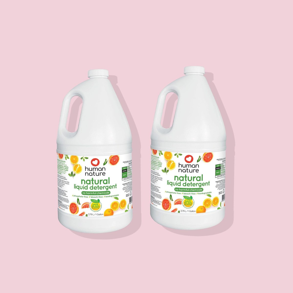 Human Nature 2x 1 Gallon Natural Liquid Detergent