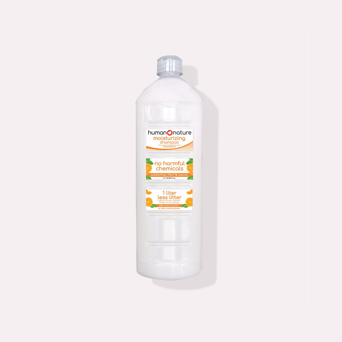 Human Nature Natural Moisturizing Shampoo 1 L Mandarin Fresh Scent