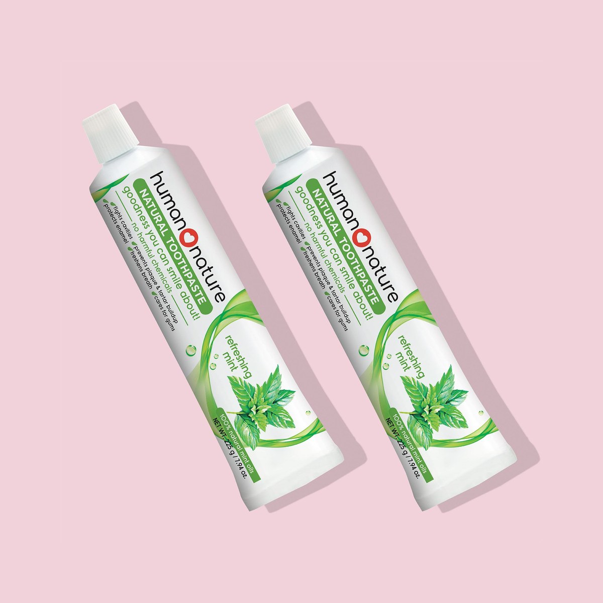 Human Nature 2x 225 grams Natural Toothpaste