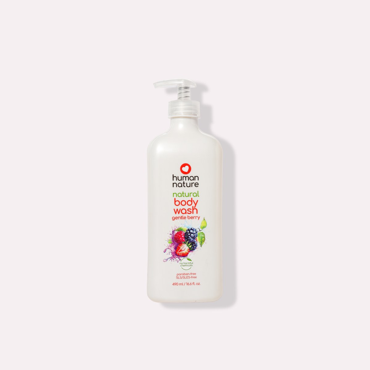 Human Nature Natural Body Wash 490 ml Gentle Berry Scent