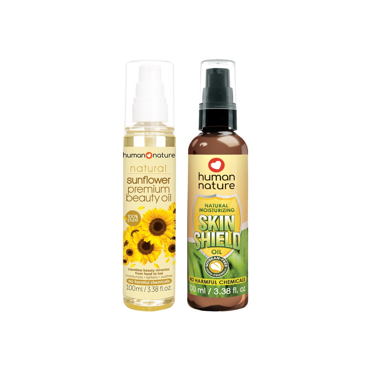 Human Nature 100 ml Sunflower Beauty Oil + 100 ml Skin Shield Oil G6PD-Friendly