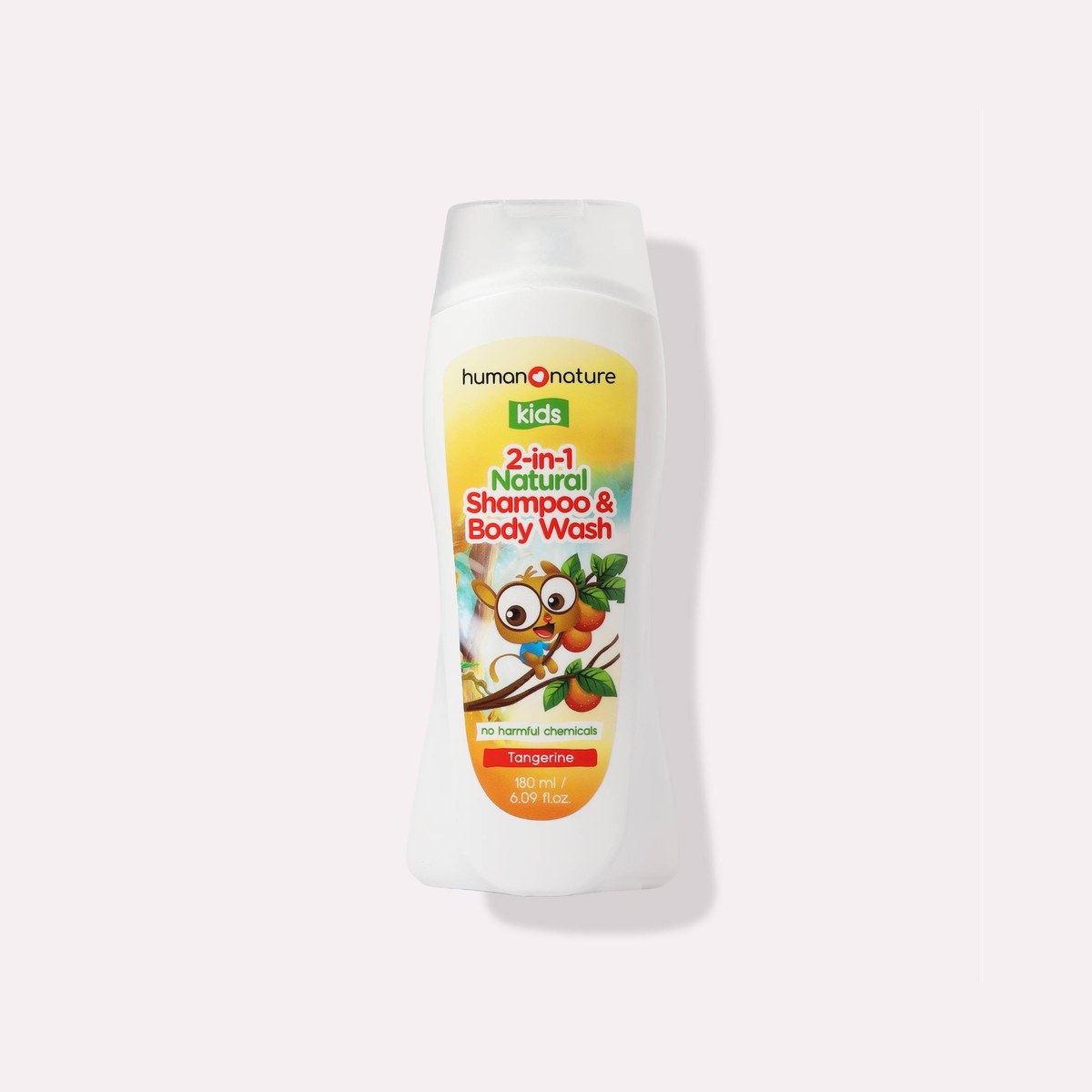 Human Nature Kids Shampoo and Body Wash 180 ml Tangerine (Tarsier) Scent