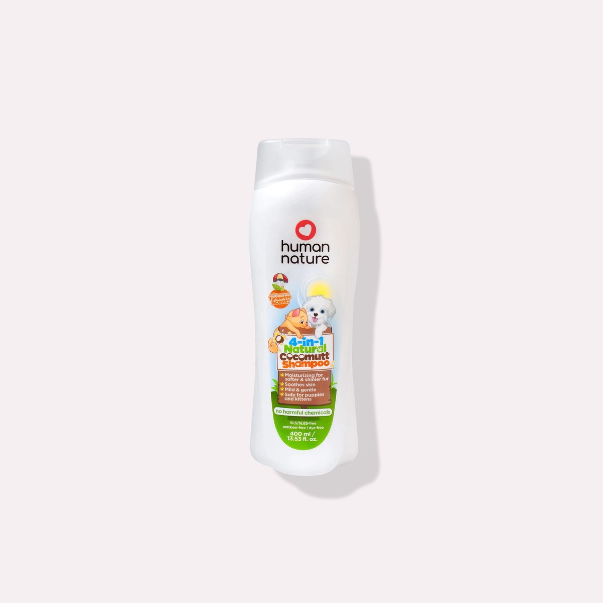 Human Nature Natural Cocomutt Pet Shampoo 400 ml Tangerine Treat Scent