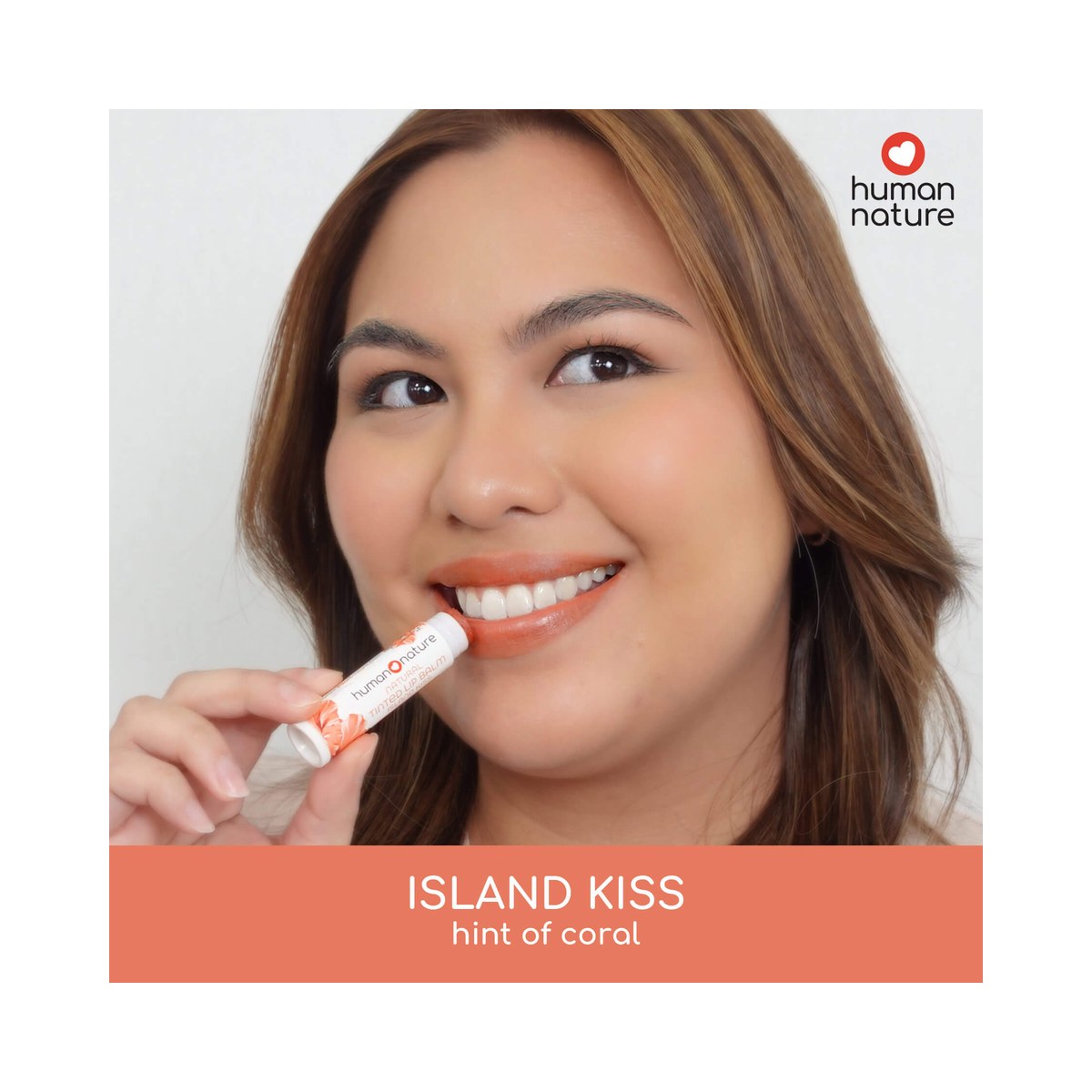 Human Nature Tinted Lip Balm 4 grams (Old pkg) Island Kiss Shade