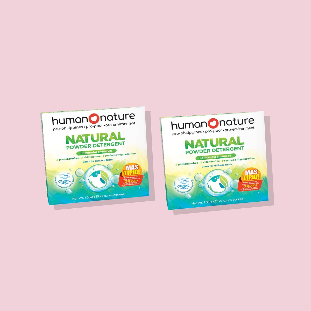 Human Nature 2x 1000 grams Natural Powder Detergent